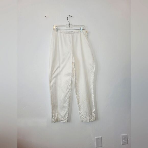 *Flawed* Vintage Giorgio Armani Le Collezioni White Dress Pants High Waist 14 - Picture 1 of 12